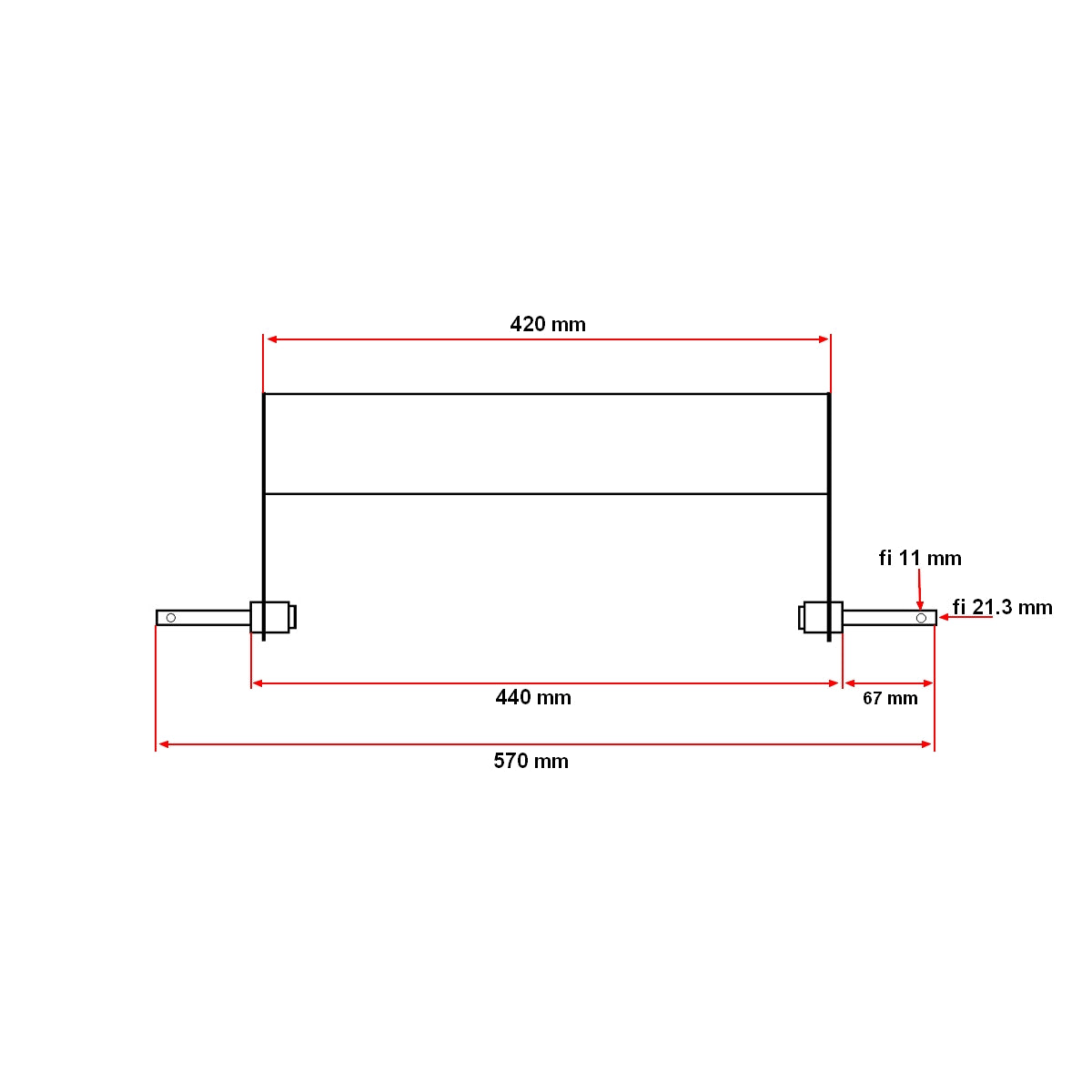 Manual reversible plug with a small frame/1 arm suitable for 25-40 HP