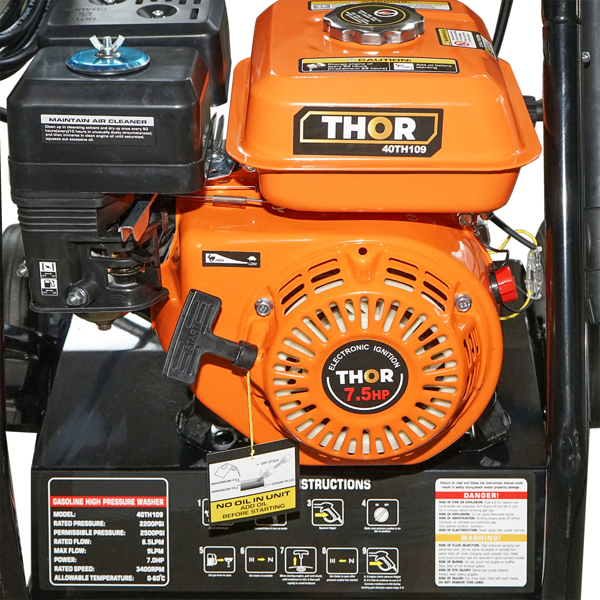 7.5HP pressure washer 20 mpa with 7.5m hose and Thor gun