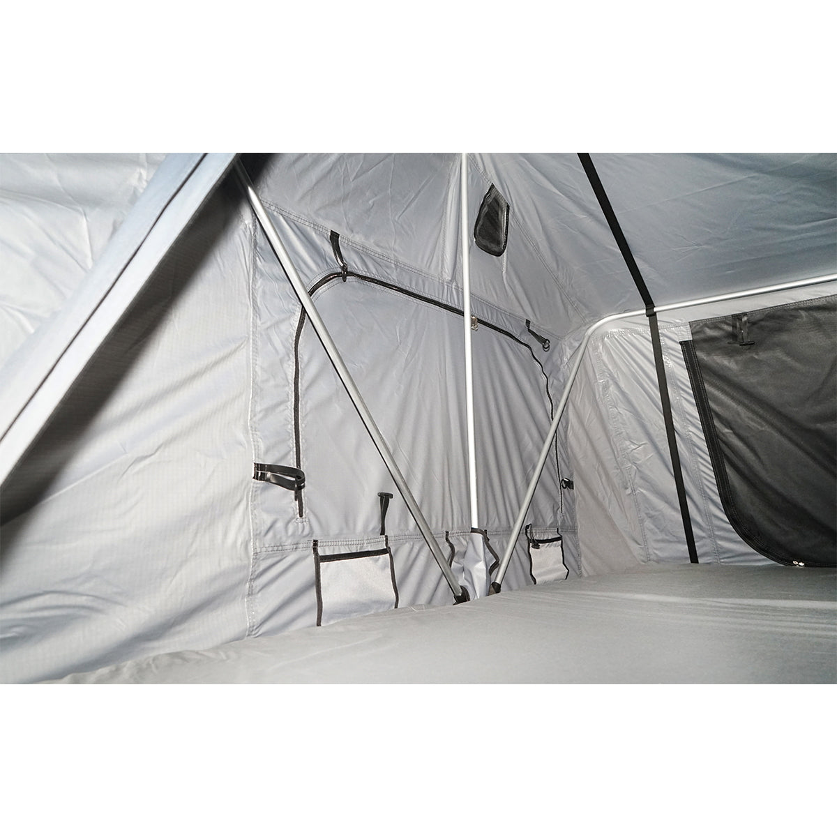 Waterproof car tent for 2 people, ceiling attachment with extension, platform, and ladder