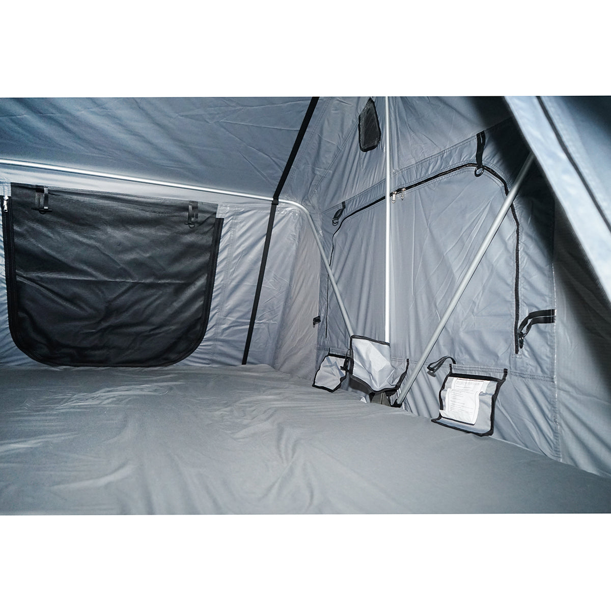 Waterproof car tent for 3 people, ceiling attachment with extension, platform, and ladder