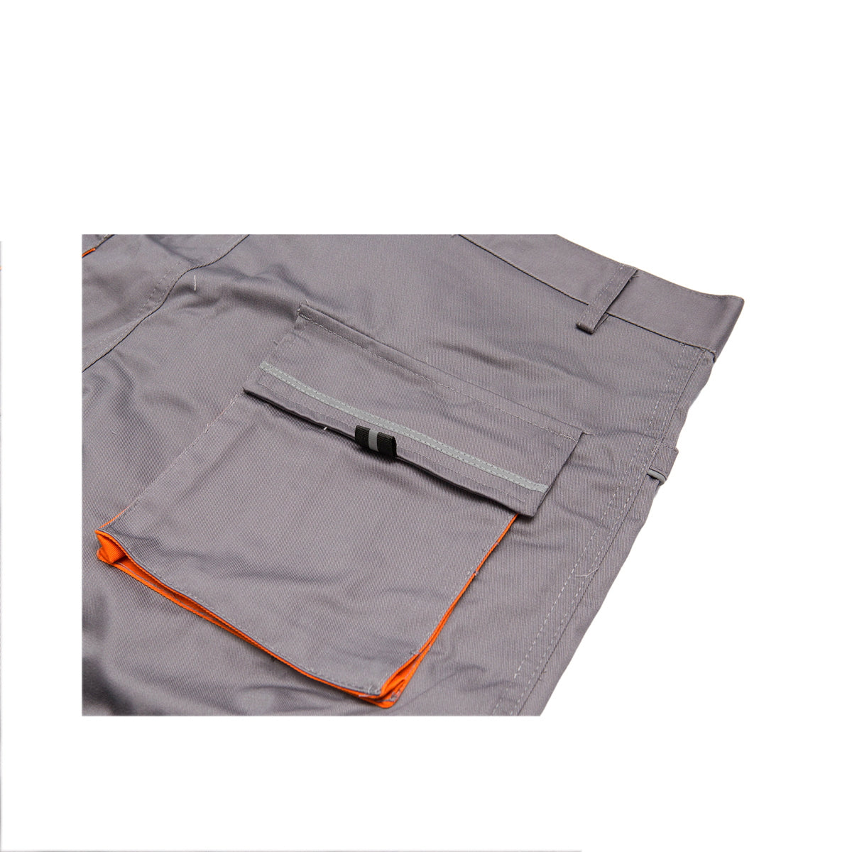Polyester cotton work trousers 235g/m2, gray with orange size 50 Breckner Germany