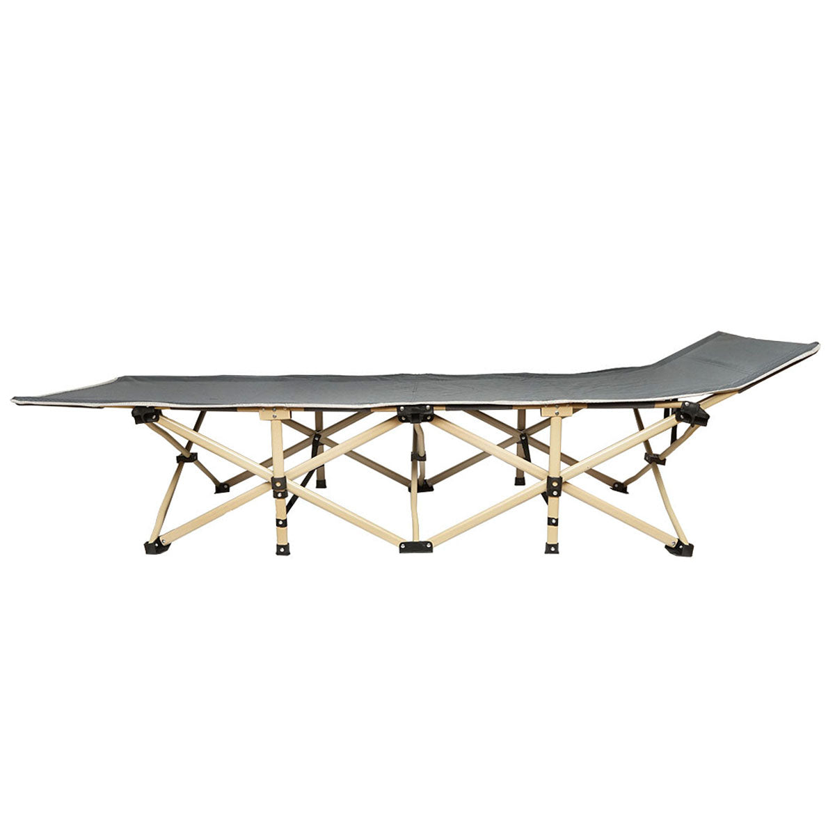 Foldable camping bed, gray camping 190x66x42 cm Breckner Germany