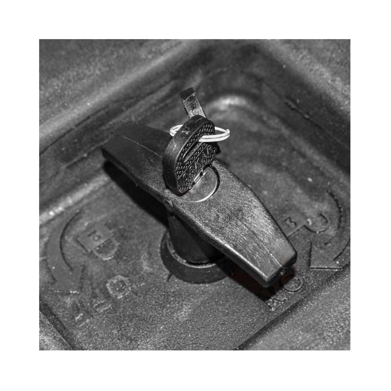 Tool box without support, made of black plastic 468x470x600 mm