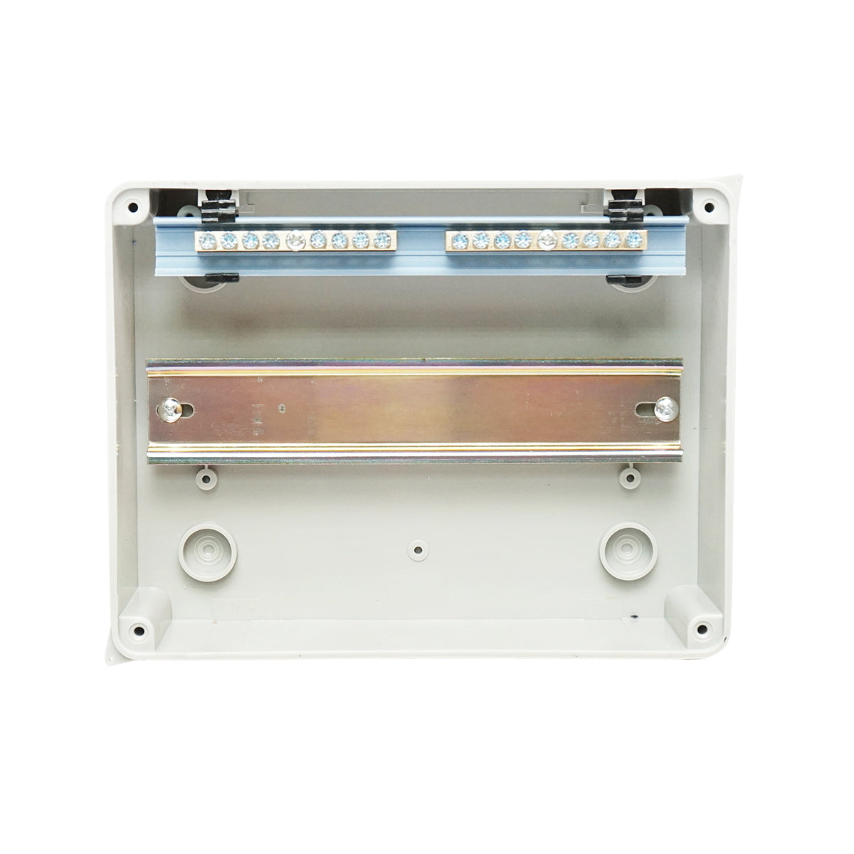 Single row fuse board, 8 modules 215x210x100mm IP65