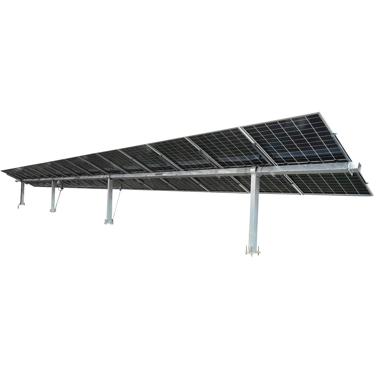 Complete mounting system, automatic solar tracker structure 14.75 KW, 1 row Breckner Germany