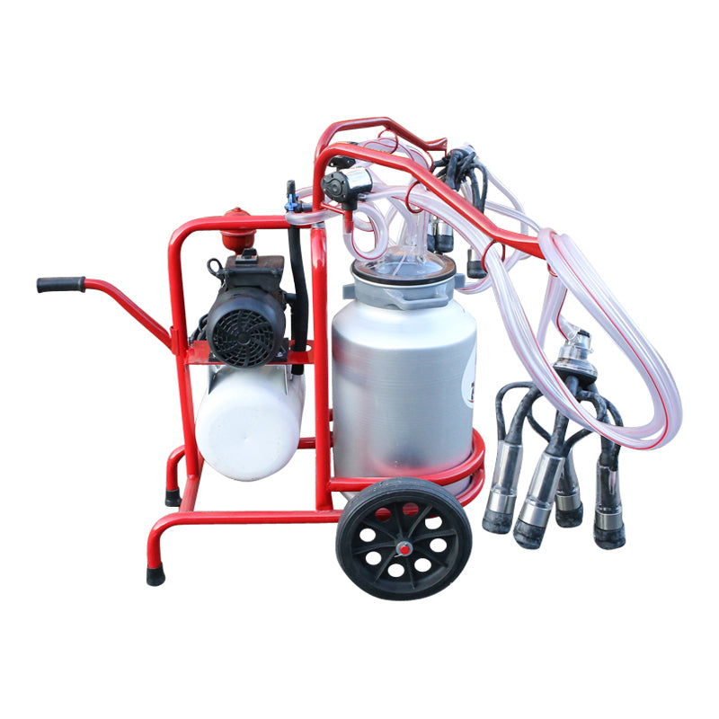 2-station milking machine, 40L aluminum tank with bottle, vacuum reservoir Breckner Germany