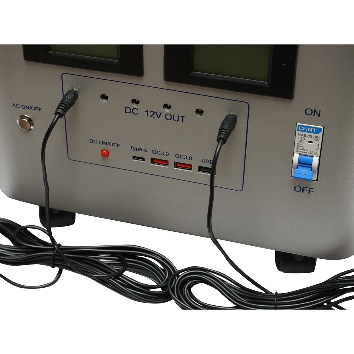 Portable station 2000W with LifePO4 battery 2016Wh, 2 LED bulbs 3W and 200W solar panel