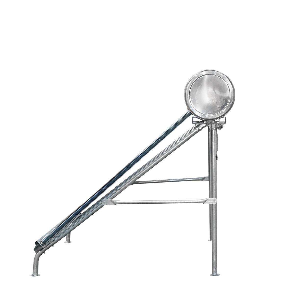 Unpressurized stainless steel solar panel with 30 tubes for hot water, 210L boiler, 2020x2200x1820mm Breckner Germany