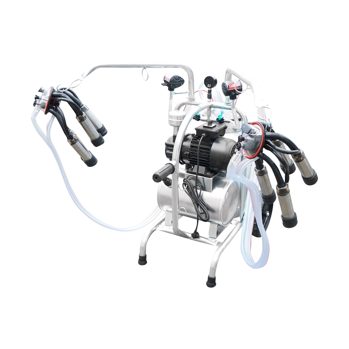 Milking machine for cows with 160cc collection group, galvanized chassis, 40L aluminum tank, 2 positions Breckner Germany