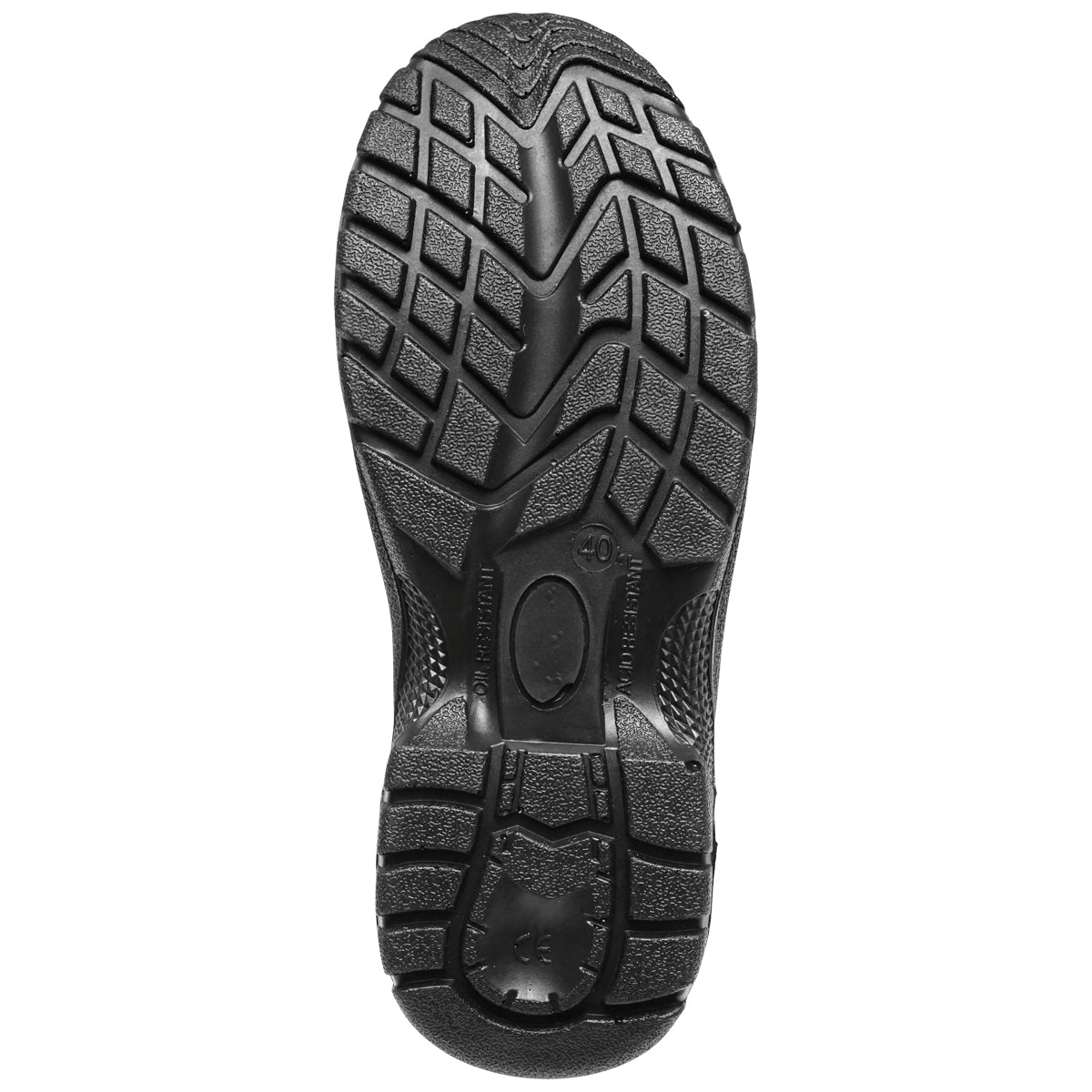 Size 40 safety boots with toe cap and steel sole insert 5001