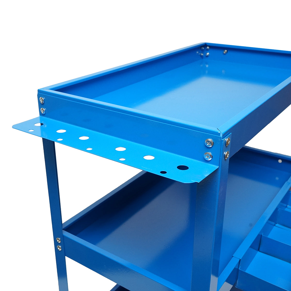 Metal cart on wheels with 3 shelves for tools 660x360x730mm
