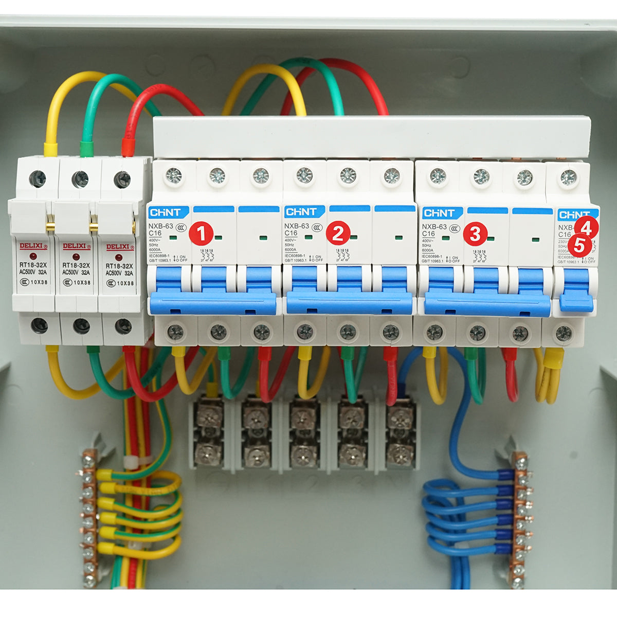 Group prize board for site organization 2x230V/16A, 3x415V/16A, 330x330x170mm IP44/67 SUNTREE