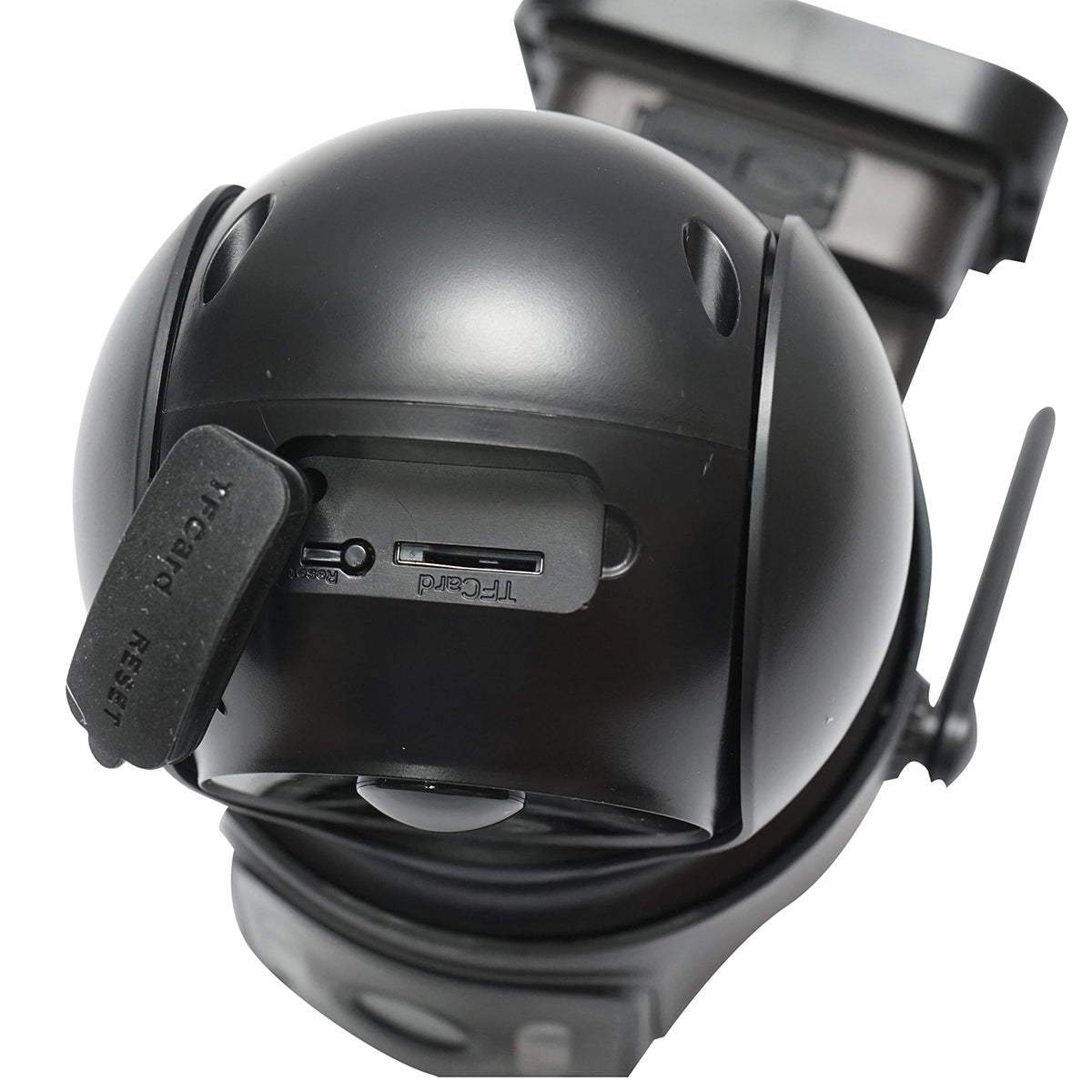 4 MP dual lens surveillance camera with 7.6W solar panel, fast charging 18650 battery, 2.4 GHz WIFI, 360 degree PTZ rotation with motion sensor, human detection PIR, alarm, night vision and iCSee application