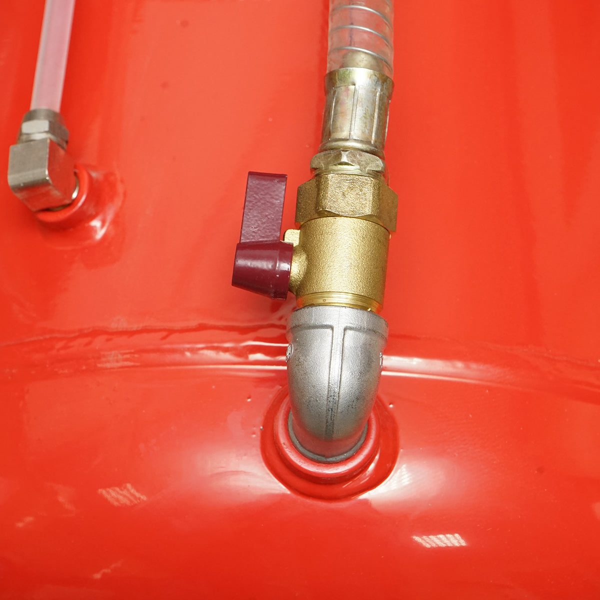 80L oil recovery unit with funnel and pneumatic emptying system