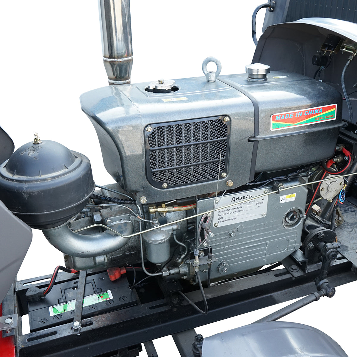 22HP 4x2 tractor with a mower, plow, and PTO BAISAN