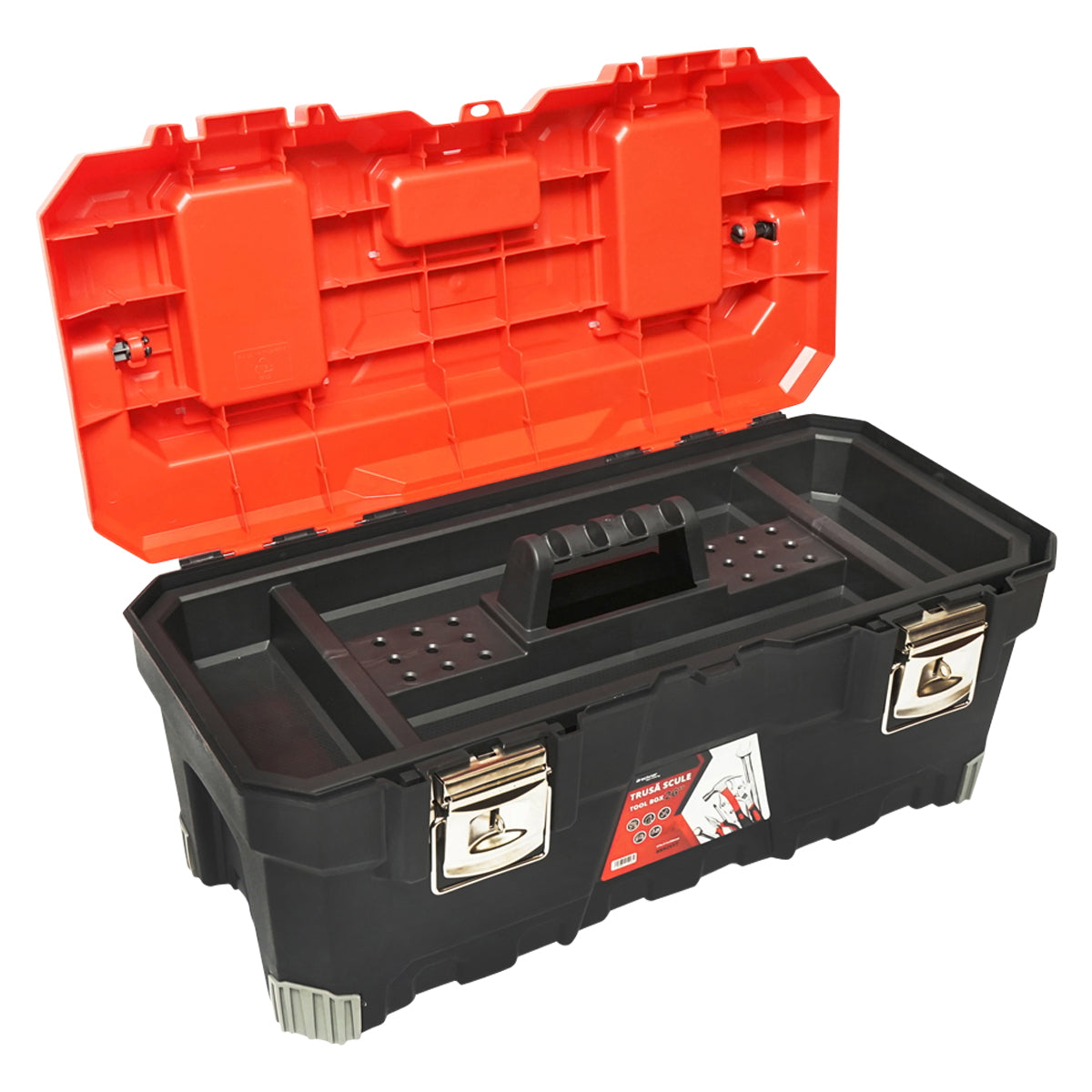 Professional tool box with aluminum handle 676x314x300mm Breckner Germany