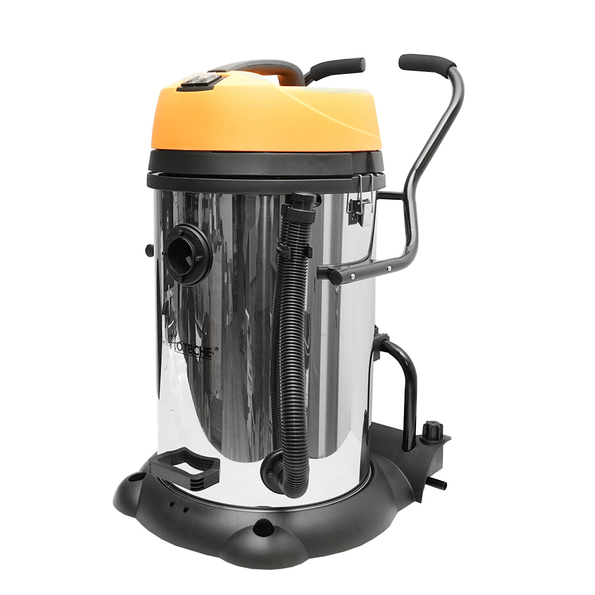 Professional industrial wet/dry vacuum cleaner volume 75L power supply voltage 220V, power 2x1200W stainless steel body Hoteche