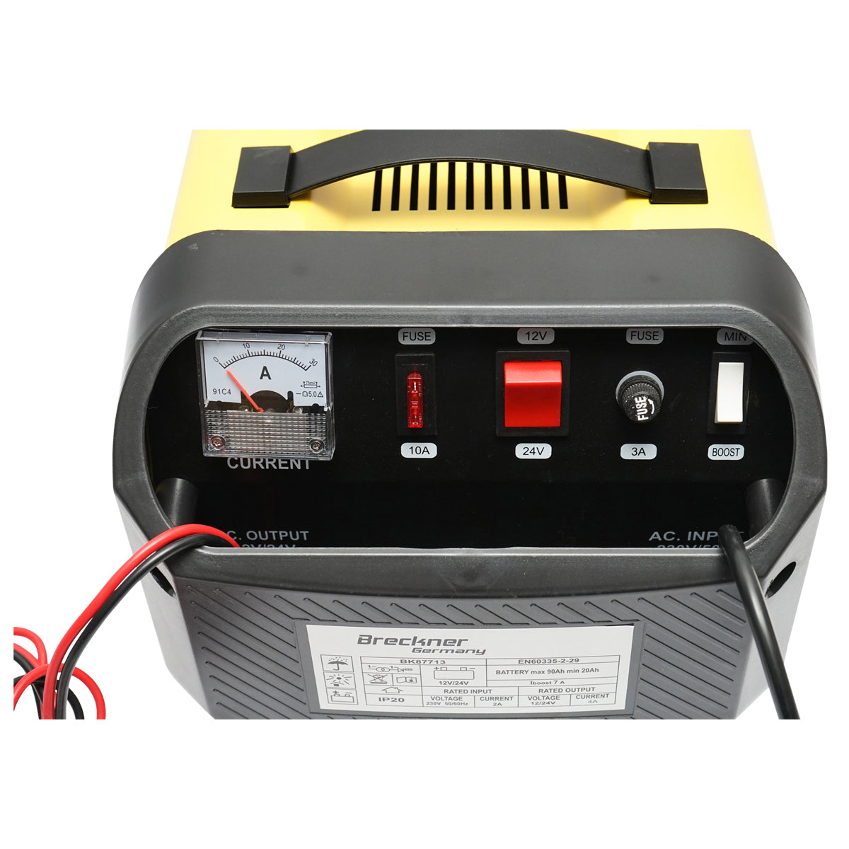 Car battery charger and rectifier 12/24V 5A 230V/140W for batteries 20-90Ah Breckner Germany