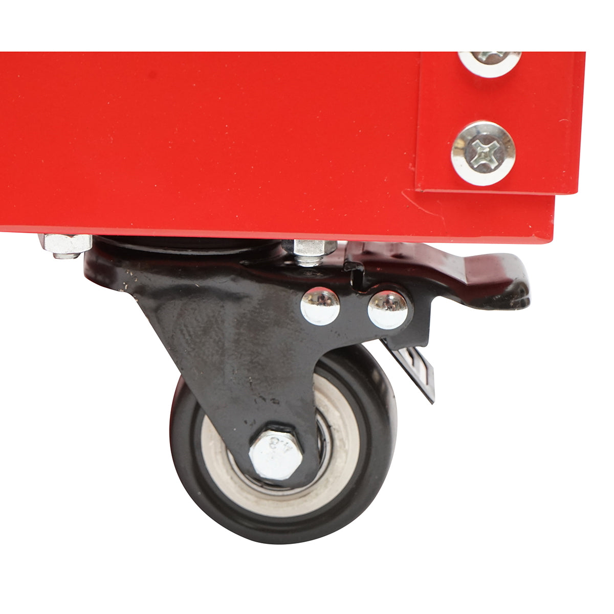 Metal trolley on wheels with 3 shelves, supports, and drawer for tools 660x360x730mm