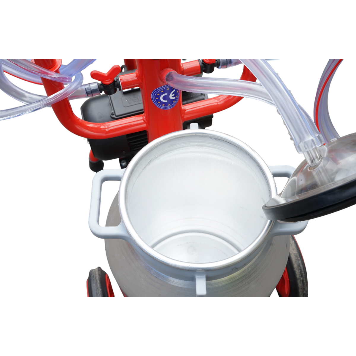 Milking machine for cows with 2 positions, 40L aluminum tank with vacuum frame (Breckner Germany)