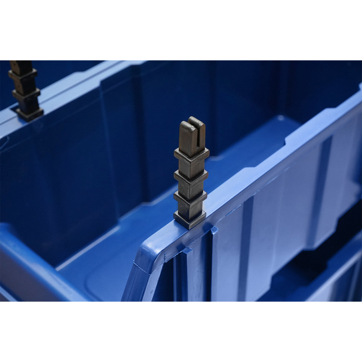 Stand with 13 storage/organization boxes, blue plastic box, 510x400x1000mm