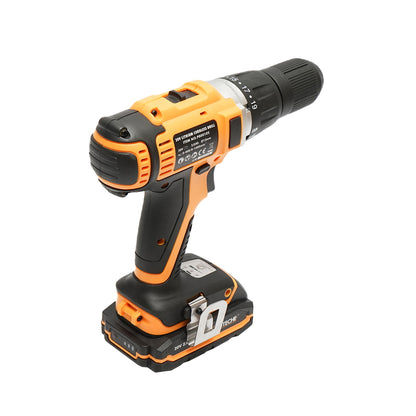Cordless drill with 13mm chuck, 2x20V 2.0Ah battery, 1400rpm Hoteche