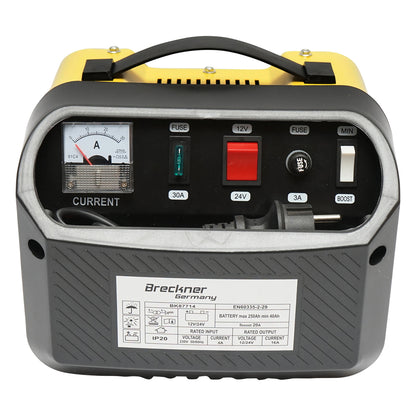 Car battery charger and booster 12/24V 20A 230V/566W for batteries 40-250Ah Breckner Germany