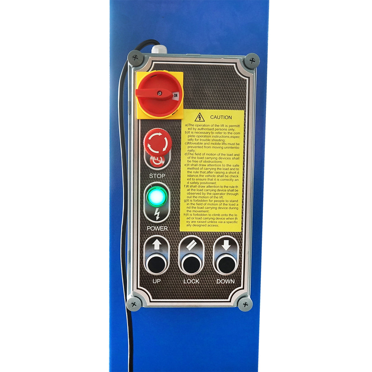 Car lift with 2 columns, lifting capacity 4 tons, 2.2KW, 220V