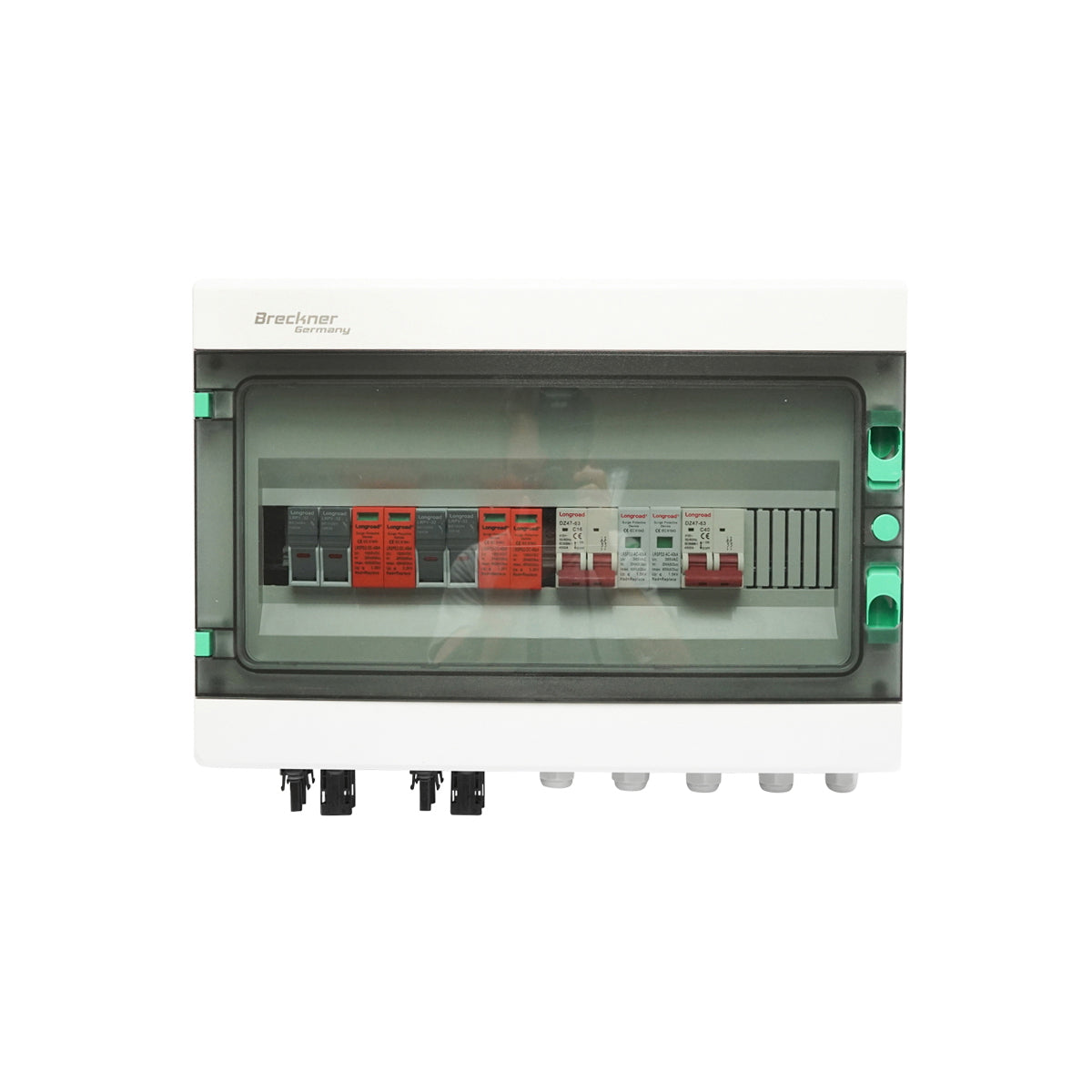 5KW photovoltaic solar system with 6.2KW hybrid inverter, OFF-GRID 220V, LONGI 410W panels and 200AH batteries with Breckner Germany roof mounting system.