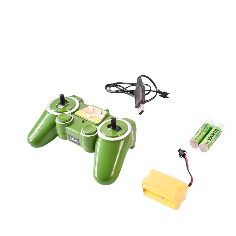 DoubleE RC 1:16 tractor toy with remote control, 2.4 GHz, lights, sounds, 25m range, 2.16 km/h speed