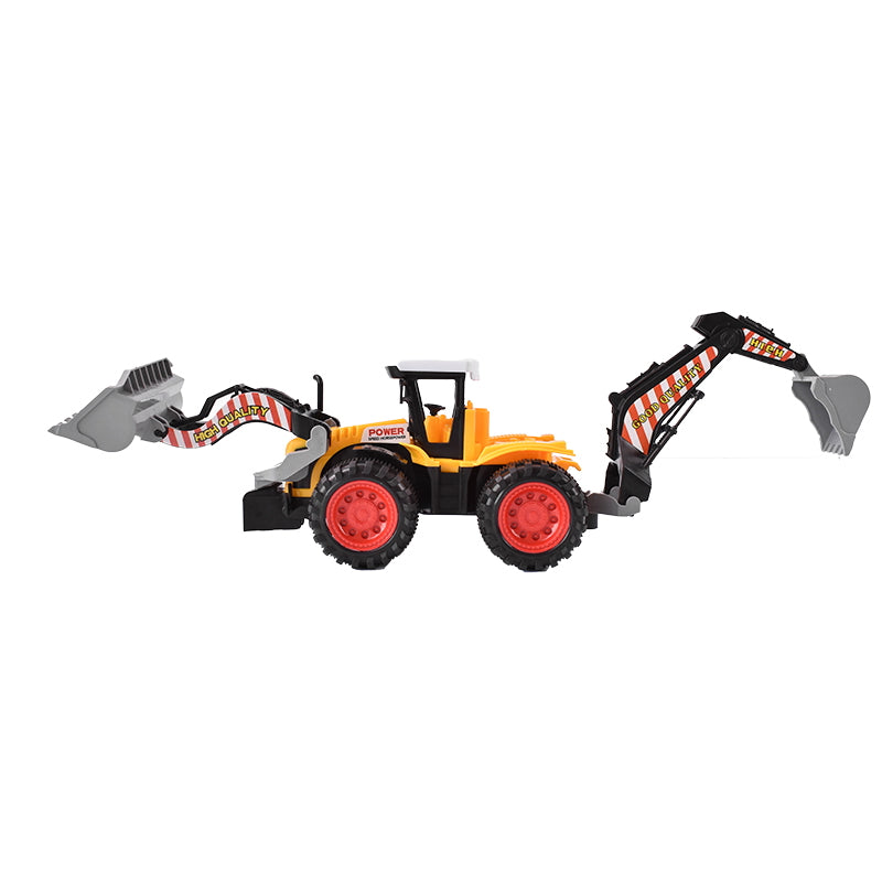 Front loader toy with backhoe arm