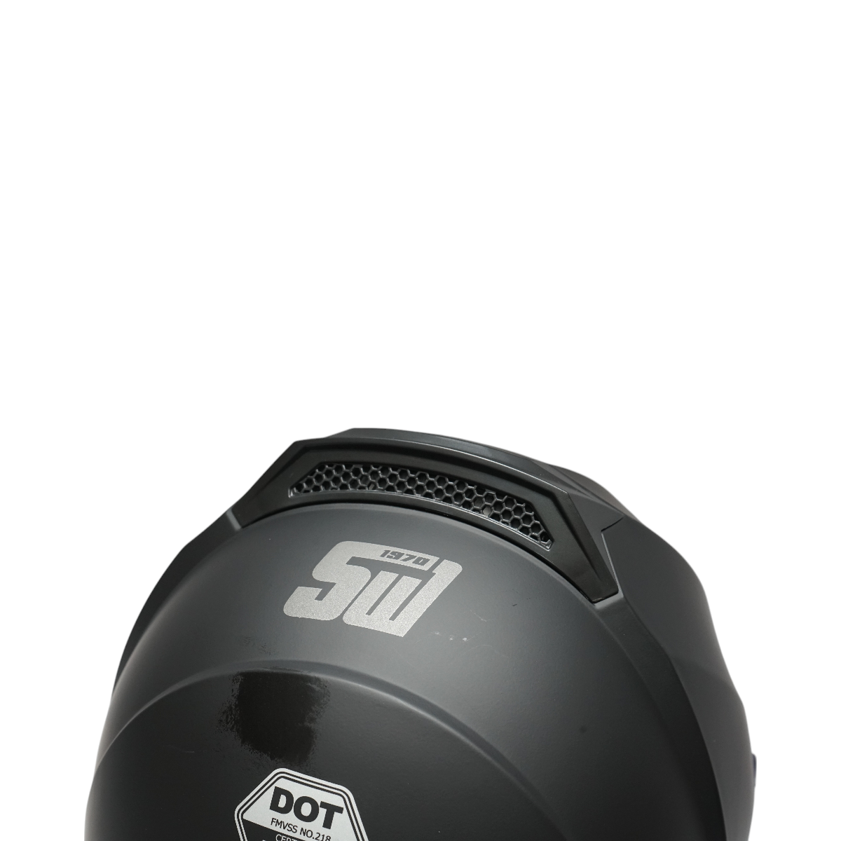 Matte black full face motorcycle helmet with a clear visor and sunglasses, size L Arcane II