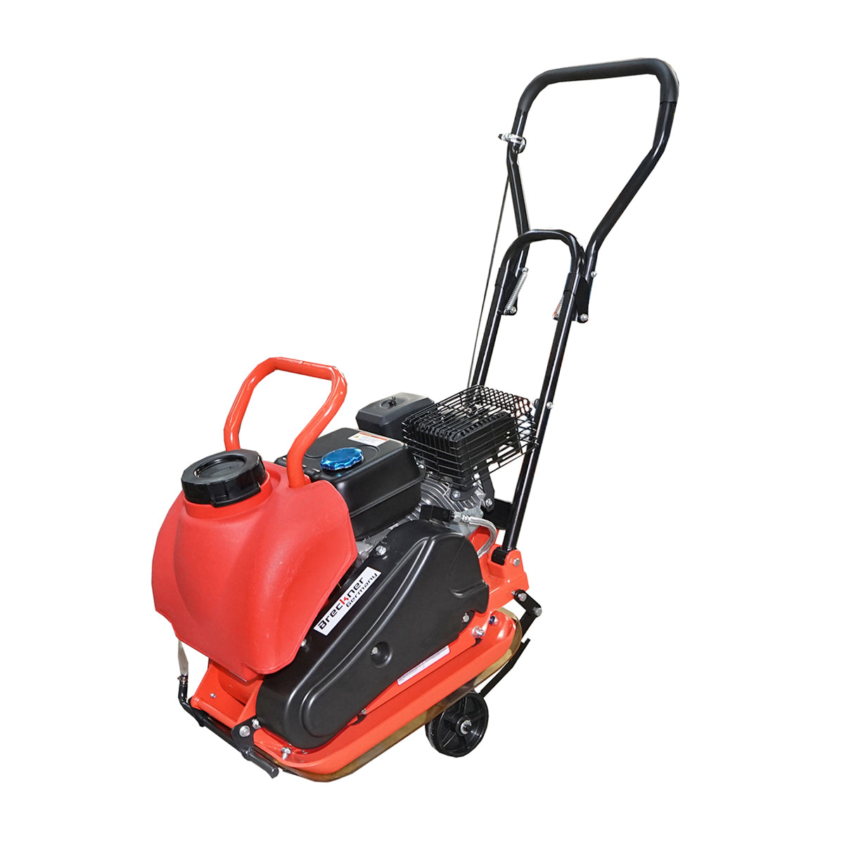 C60 compactor plate with a working surface of 510x370mm, standard euro 5 engine, 196CC/7HP, 5900 rpm, 58Kg with water tank Breckner Germany.