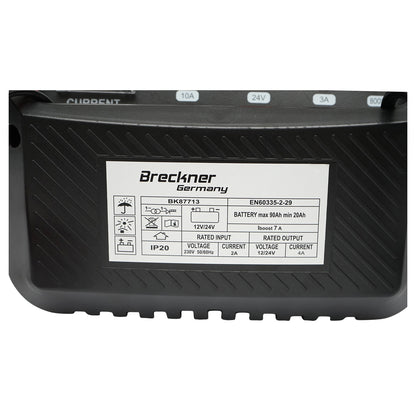 Car battery charger and rectifier 12/24V 5A 230V/140W for batteries 20-90Ah Breckner Germany