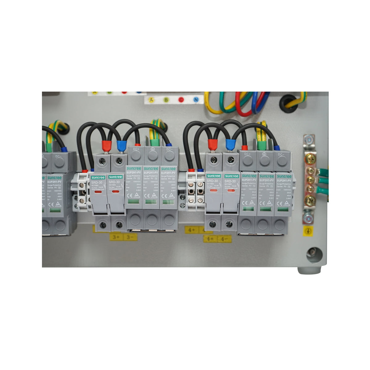 Protection fuse box equipped for 380V photovoltaic systems 20-30KW DC/AC with 6 strings 63A, IP65
