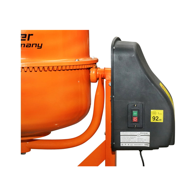 Concrete mixer 550 W, bucket volume 140L, gear and crown made of cast iron, 48 kg Breckner Germany