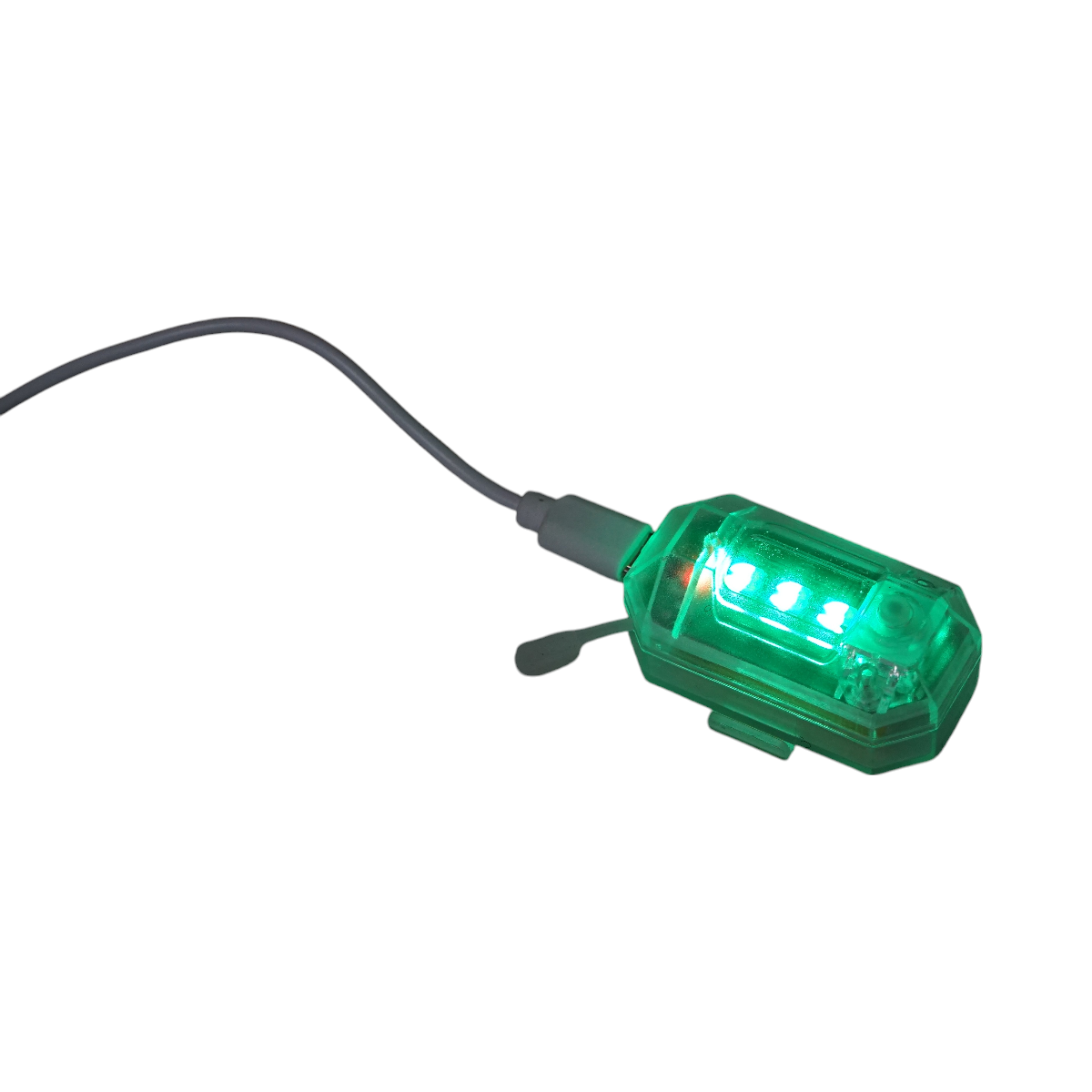 RGB strobe LED lamp with remote control, 10 modes, 8 colors, 150mAh lithium rechargeable USB-C battery IP65