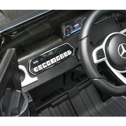 6V/7Ah battery electric car with remote control for kids Mercedes G500 JJ2077 black with leather seat