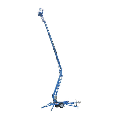 Trailer-mounted platform/scaffold for working at height 16m, 200Kg with remote control gasoline engine