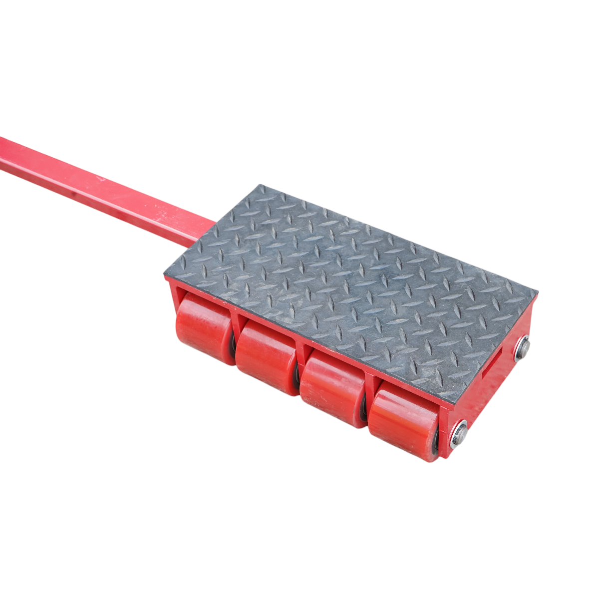 15-ton jack with maneuverable roller mechanism for heavy equipment