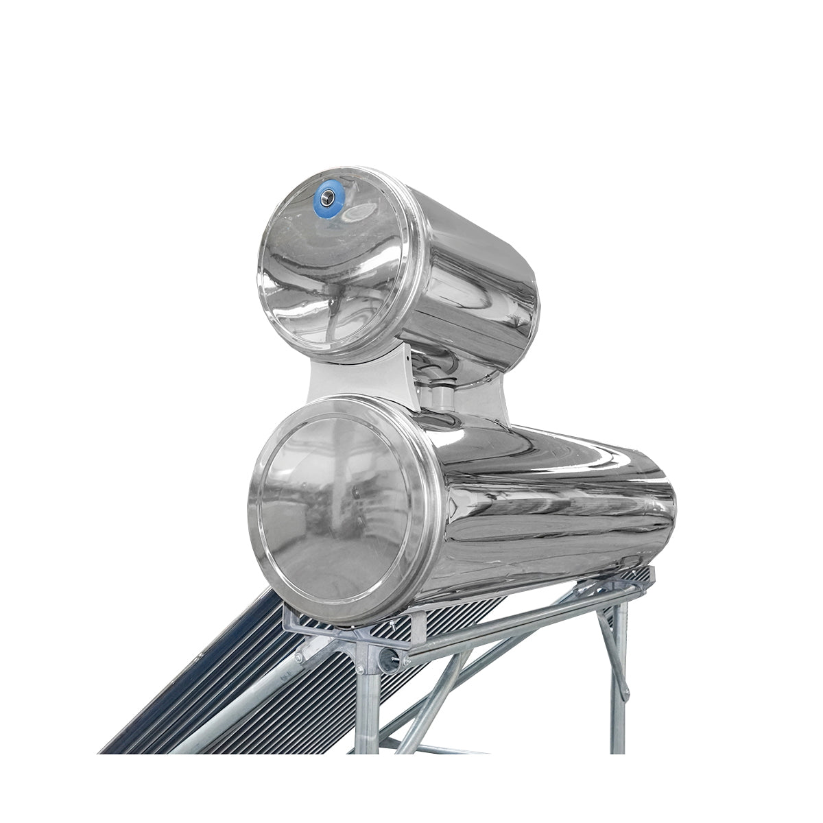 Unpressurized stainless steel solar panel with 24 tubes for hot water, 170L boiler, 1650x2200x1820mm Breckner Germany