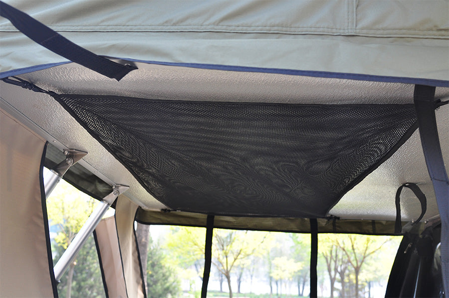 Waterproof car tent for 2 people, attachment to the ceiling with a platform and ladder