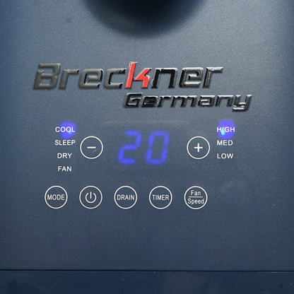 Portable air conditioner 4100 BTU, 420W, 220V with dehumidification function, ventilation, remote control, sleep mode, installation kit included Breckner Germany