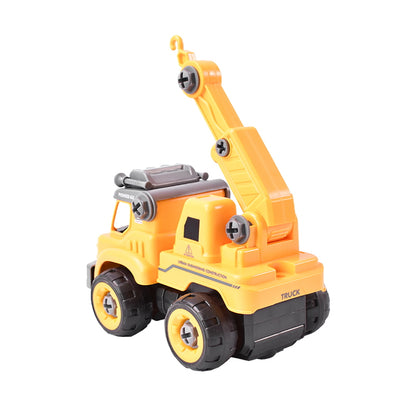 Remote control crane toy construction vehicle that can be assembled DIY