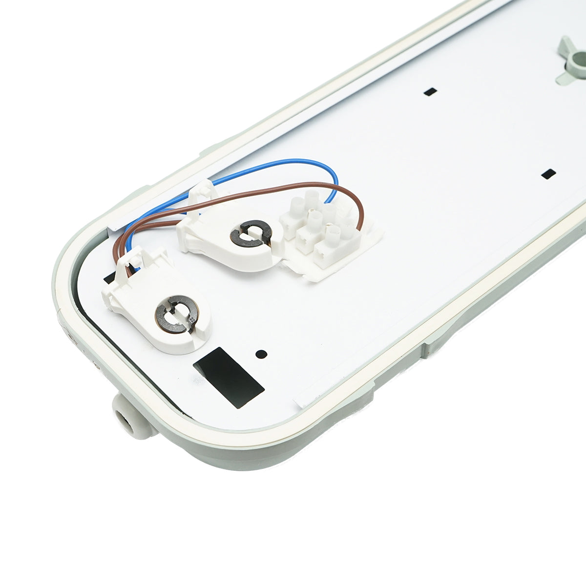 LED lighting fixture fluorescent 2x36W, 220V, 1270x130x90mm IP65 Breckner Germany