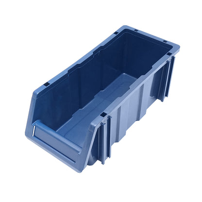 Stand with 24 boxes for storage/organization, red plastic box, blue, 700x400x1150mm