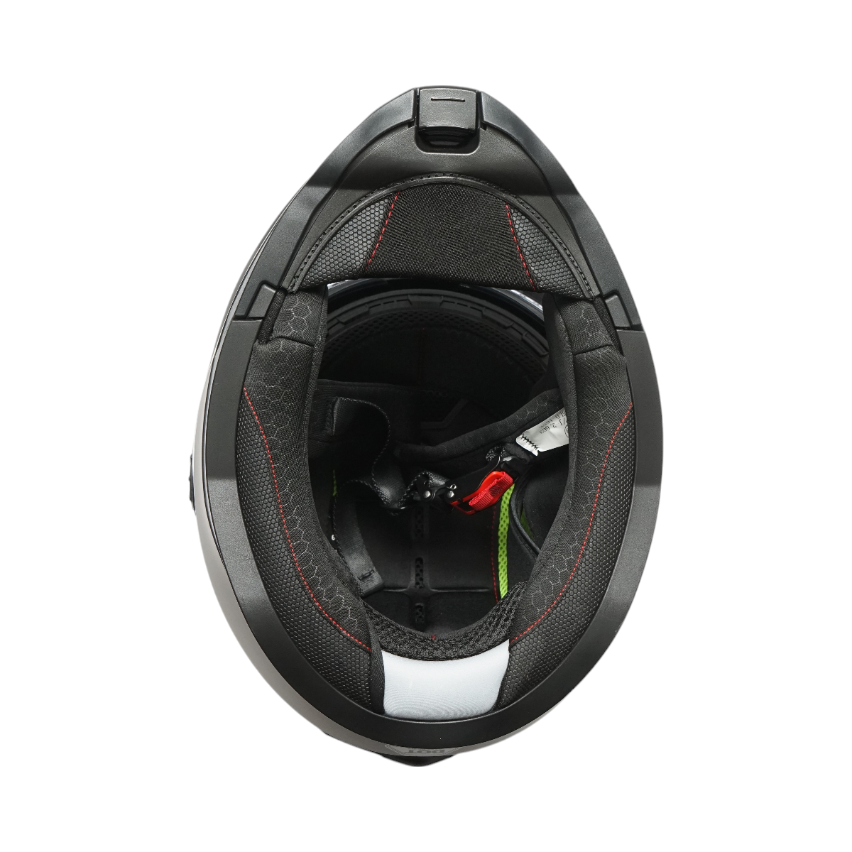 Matte black full-face motocross helmet with a clear visor and sunglasses, size XL Lion