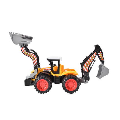 Front loader toy with backhoe arm