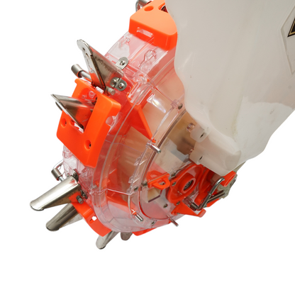 Manual sowing machine with 7 teeth, sowing depth 8cm, seed tank 4L, fertilization box 12L THOR