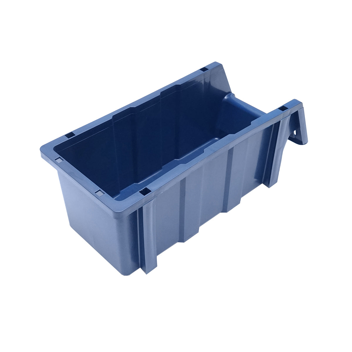 Stand with 24 boxes for storage/organization, red plastic box, blue, 700x400x1150mm